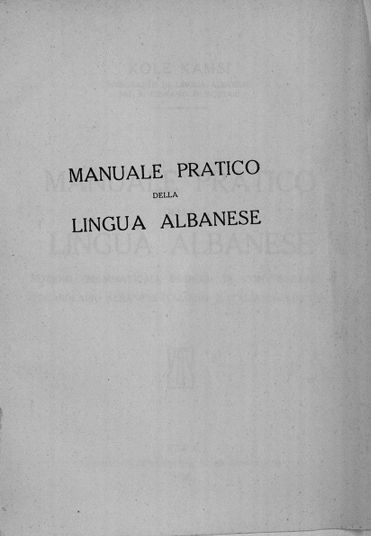 Manuale bilingue Albanese - Italiano