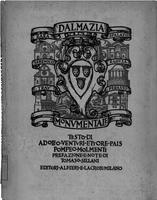 La Dalmazia monumentale . Adolfo Venturi, Ettore Pais, Pompeo Molmenti ; con 100 tavole fuori testo raccolte e annotate da Tomaso Sillani