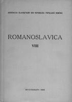Romanoslavica VIII. Asociatia Slavistilor din Republica Populara Romina