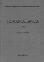 Romanoslavica . Asociatia slavistilor din Republica populara Romina. VII Dialectologie