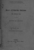 Della letteratura veneziana del secolo XIX